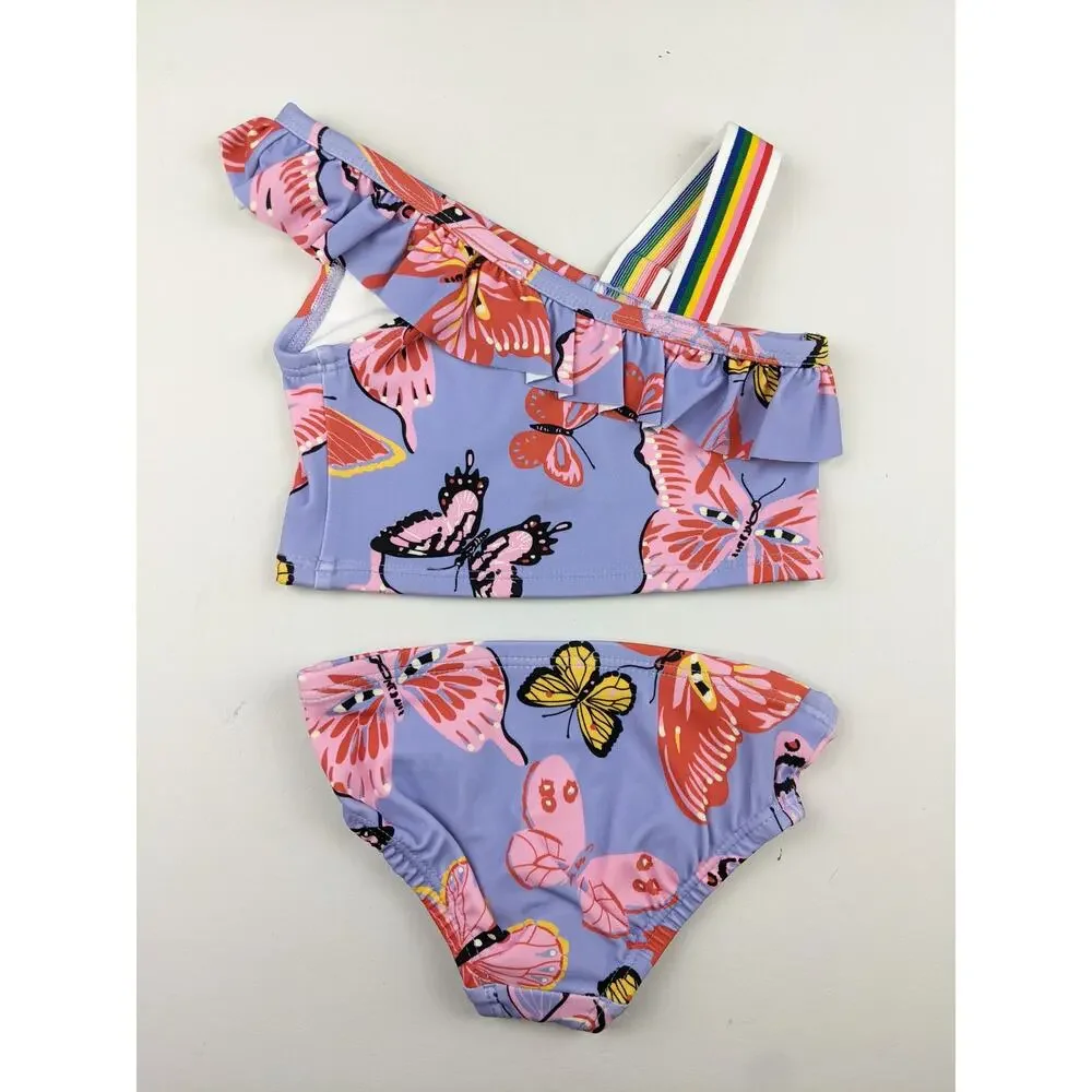 Hanna Andersson Purple Butterfly Swimsuit 18-24 Months